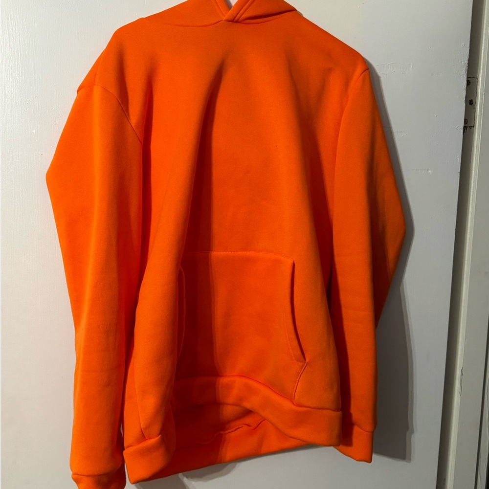 Orange “Never Look Back” Graphic Hoodie